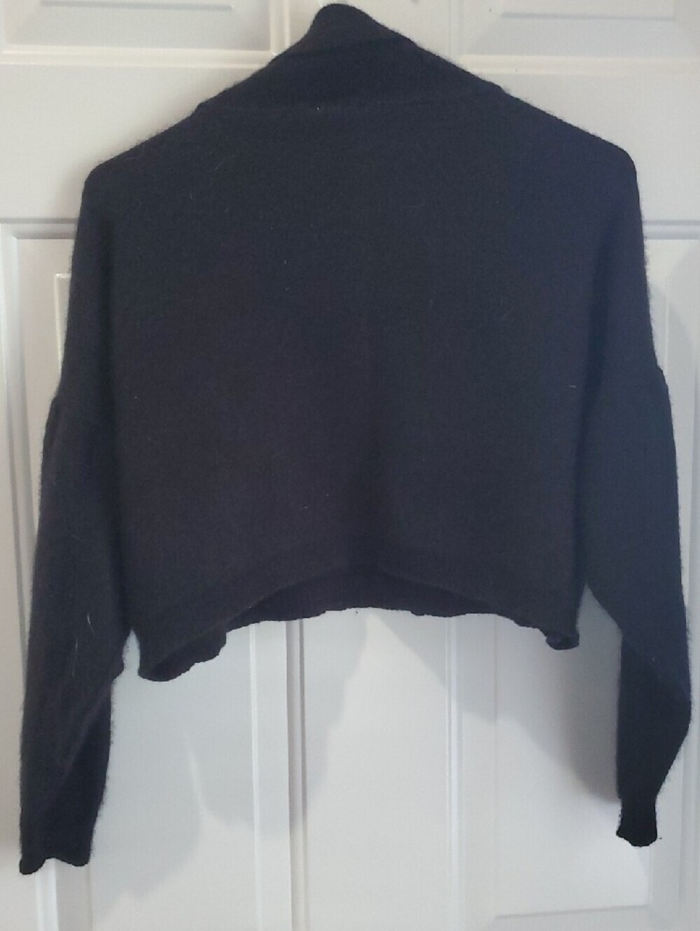 Free People Black Cropped 100% Cashmere Turtleneck Sweater - Picture 7 of 10